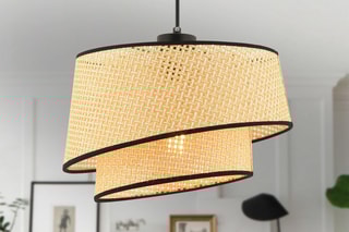 Hanglamp Barette Hazeran - Beige en Zwart - 45-60 W