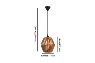 Candeeiro suspenso Gonio - Castanho -­ 40 W