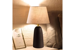Candeeiro de mesa LED AYD-3696 Castanho e creme