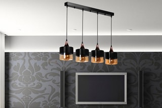 Hanglamp Sahra 4 Lü Sirali Sarkit Siyah - Zwart - 4 x 60 W