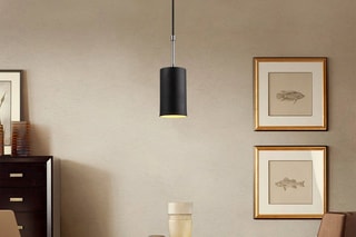 Candeeiro suspenso Kem - Preto - 40 W