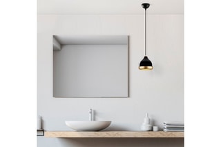 Candeeiro suspenso Yildo - Preto e dourado - 40 W