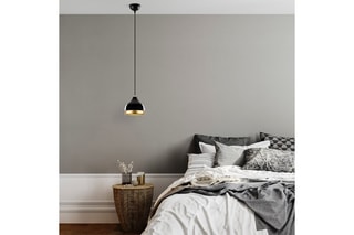 Candeeiro suspenso Yildo - Preto e dourado - 40 W