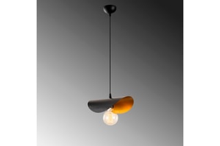Candeeiro suspenso Sivani - Preto e dourado - 100 W
