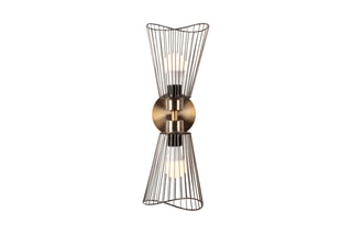 Aplique de parede Zeyno - Dourado - 2 x 60 W