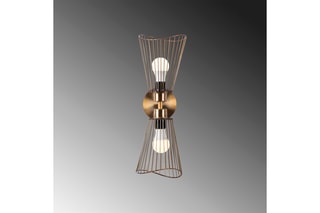 Aplique de parede Zeyno - Dourado - 2 x 60 W