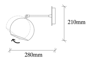 Wandlamp Sivani - Bronskleurig - 100 W