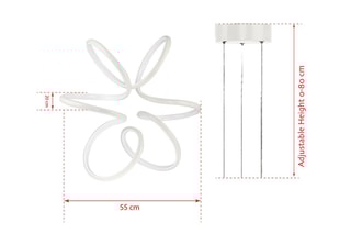 Candeeiro suspenso LED Earendel Branco