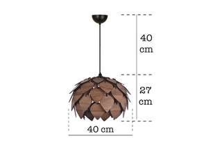Candeeiro suspenso UAV - Castanho -­ 60 W