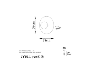 Wandlamp LED Kurt - Bruin - 10 W