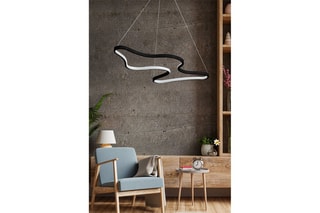 Candeeiro suspenso LED - Preto