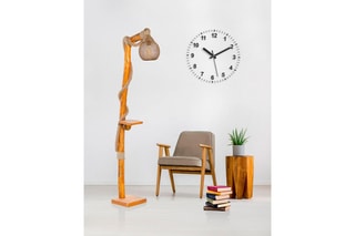 Houten Staanlamp - Naturel - 155 cm - 60 W