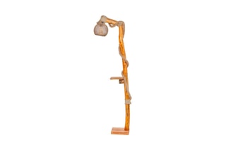 Houten Staanlamp - Naturel - 155 cm - 60 W