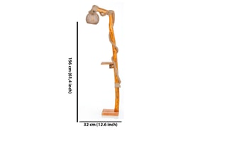 Houten Staanlamp - Naturel - 155 cm - 60 W
