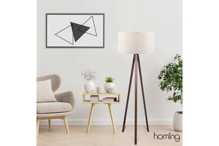 Staanlamp op Driepoot Ayd - Crèmekleurig en Bruin - 60 W - 140 cm