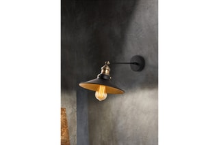 Wandlamp Saglam Zwart en Goudkleurig