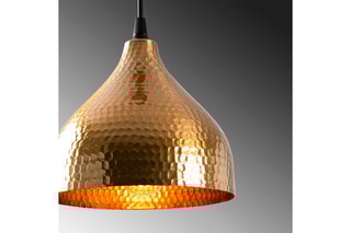 Candeeiro suspenso Tattoo Dourado e preto