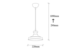 Candeeiro suspenso Berceste - Preto - 40 W