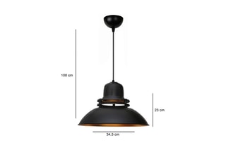 Candeeiro suspenso - Preto - 40 W