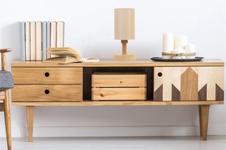 Candeeiro de mesa em madeira Anka - Bege e natural - 60 W
