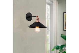 Wandlamp Berceste Zwart en Roségoudkleurig -
