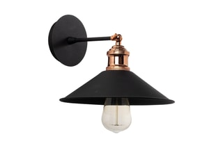 Wandlamp Berceste Zwart en Roségoudkleurig -