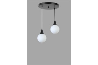 Candeeiro suspenso Afra 2 - Preto e branco