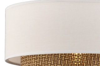 Candeeiro suspenso - Bege e branco - 45 -60 W