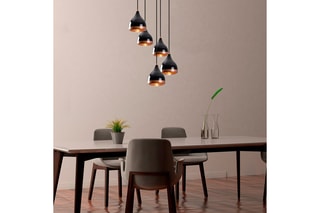 Candeeiro suspenso Yildo - Preto - 5 x 100 W