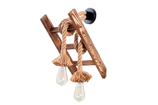 Aplique de parede em madeira Erebos - Natural - 2 x 100 W