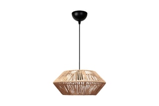 Candeeiro suspenso - Natural e preto - 40 W