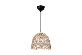 Candeeiro suspenso - Natural e preto - 40 W