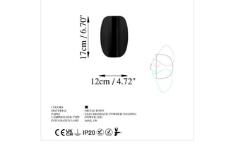 Ledwandlamp Heybe - Zwart - 1 W