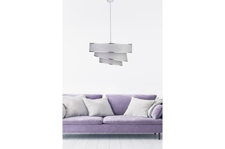 Hanglamp - Grijs en Zilverkleurig - 40 W
