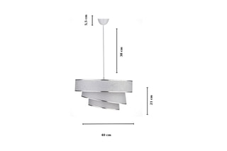Hanglamp - Grijs en Zilverkleurig - 40 W