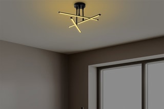 Candeeiro de teto LED Ledflower - Preto - 18 W
