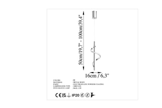 Candeeiro suspenso LED Likma - Prateado - 11 W