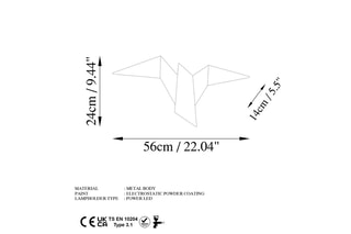 Ledwandlamp Pacali - Goudkleurig - 1 W