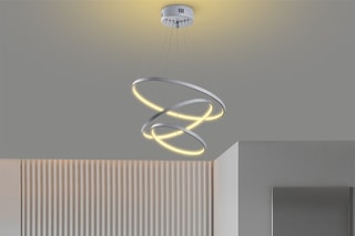 Candeeiro suspenso LED - Cinzento - 28 W