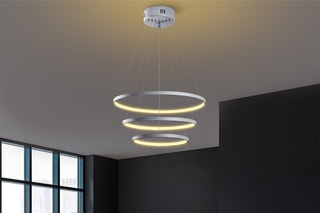 Candeeiro suspenso LED - Cinzento - 28 W