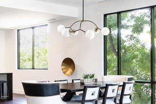 Hanglamp Kromozom - Zwart en Wit - 6 x 60 W