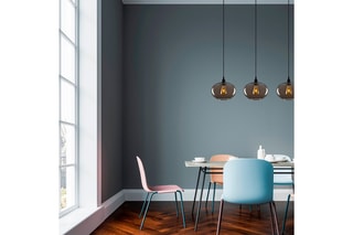 Hanglamp Smoked - Zwart - 3 x 40 W