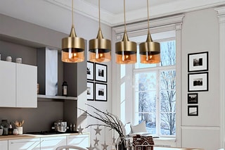 Hanglamp Sahra 4 Lü Sirali Sarkit Eskitme - Goudkleurig - 4 x 60 W