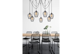 Candeeiro suspenso Tel - Preto - 7 x 100 W