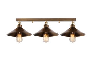 Plafondlamp Berceste - Goudkleurig - 3 x 100 W