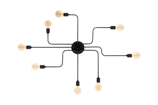 Candeeiro de teto Truva - Preto - 8 x 40 W