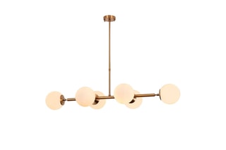 hanglamp Fazli - Goudkleurig - 6 x 40 W