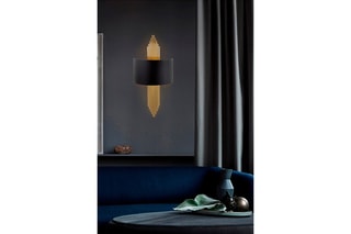 Wandlamp - Zwart en Goudkleurig - 40 W