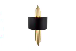 Wandlamp - Zwart en Goudkleurig - 40 W