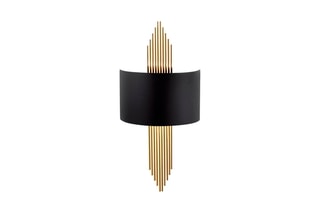 Wandlamp - Zwart en Goudkleurig - 40 W